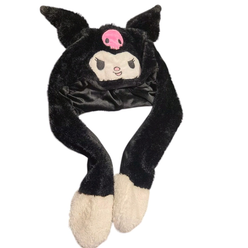Sanrio Kuromi Plush Moving Ear Hat Black Kawaii Anime Cosplay
